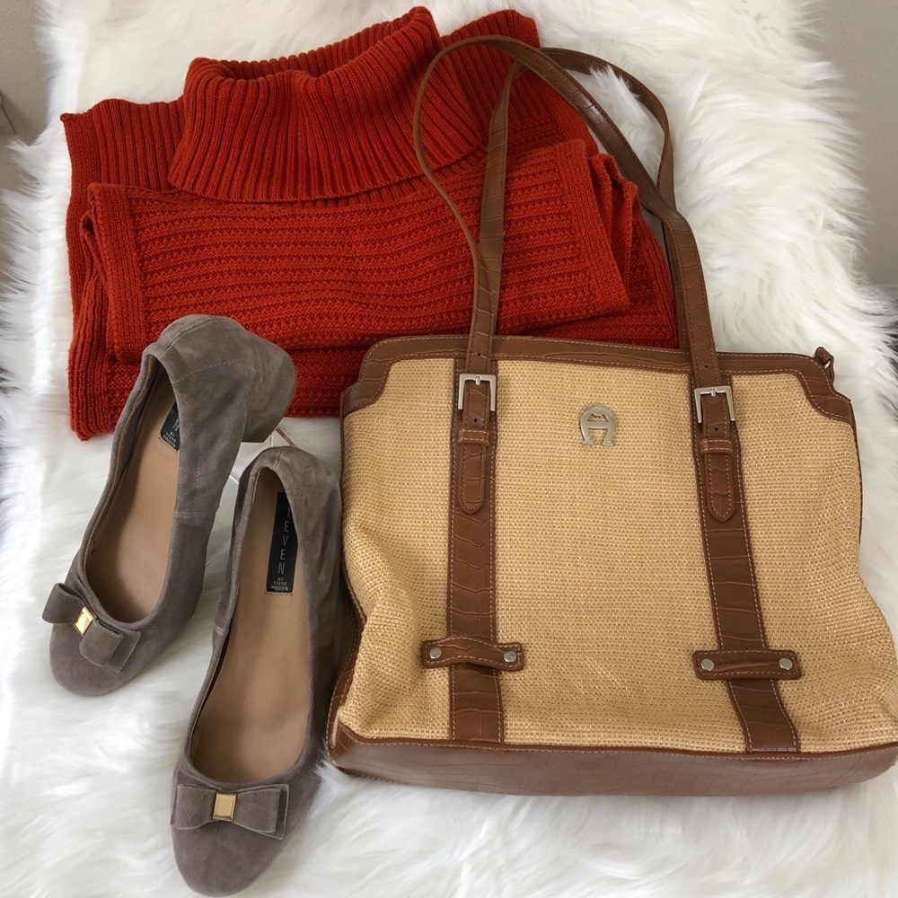 Vintage Etienne Aigner Woven Shoulder Bag